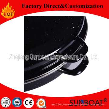 Sunboat Big Heavy Enamel Roaster Black Color Daily Use Kitchenware/ Kitchen Appliance